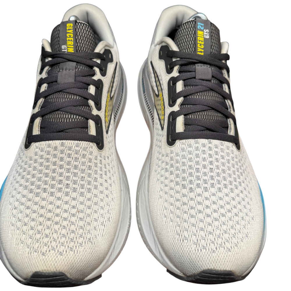 Brooks Glycerin GTS 21 Men 11.5 Sneakers Coconut Forged Iron Yellow Running Shoe - Picture 9 of 14